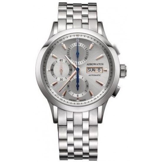 Годинник-хронографія наручні чоловічі Aerowatch 61968 AA02M на браслеті, механіка / автопідзавод, дата, день від компанії "Cronos" поза часом - фото 1