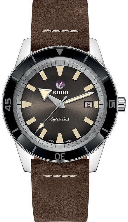 Годинник наручний чоловічий RADO CAPTAIN COOK AUTOMATIC 01.763.0505.3.130/R32505305 на шкіряному ремінці від компанії "Cronos" поза часом - фото 1