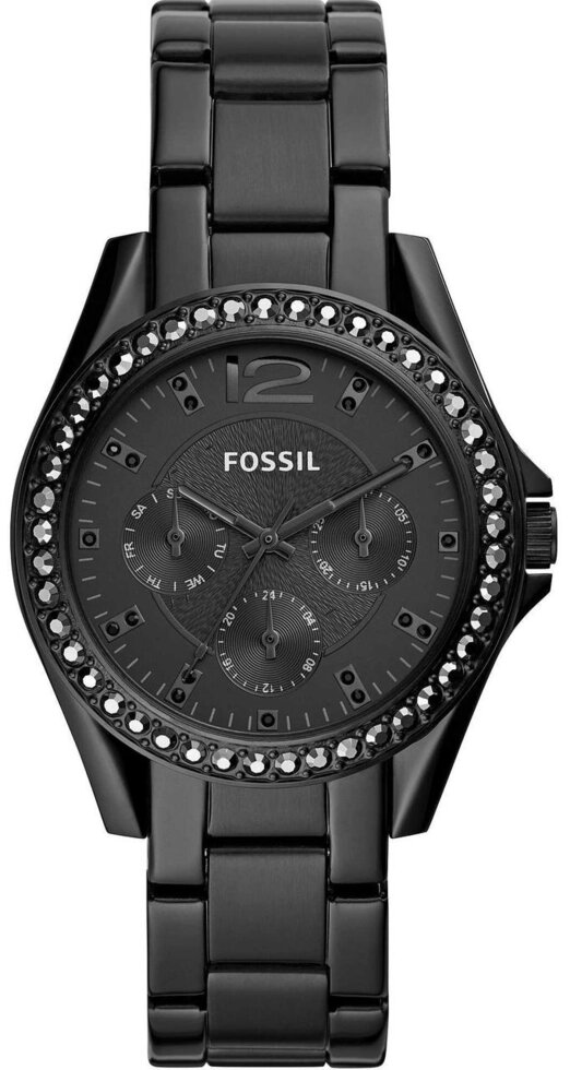 Годинник наручний жіночий FOSSIL ES4519 кварцовий, на браслеті, чорний, США від компанії "Cronos" поза часом - фото 1