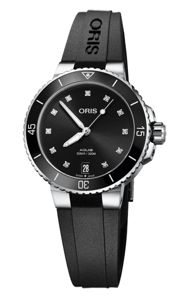 Годинник наручний жіночий Oris Diving Aquis Date Diamonds 733.7731.4194 RS 4.18.64 від компанії "Cronos" поза часом - фото 1