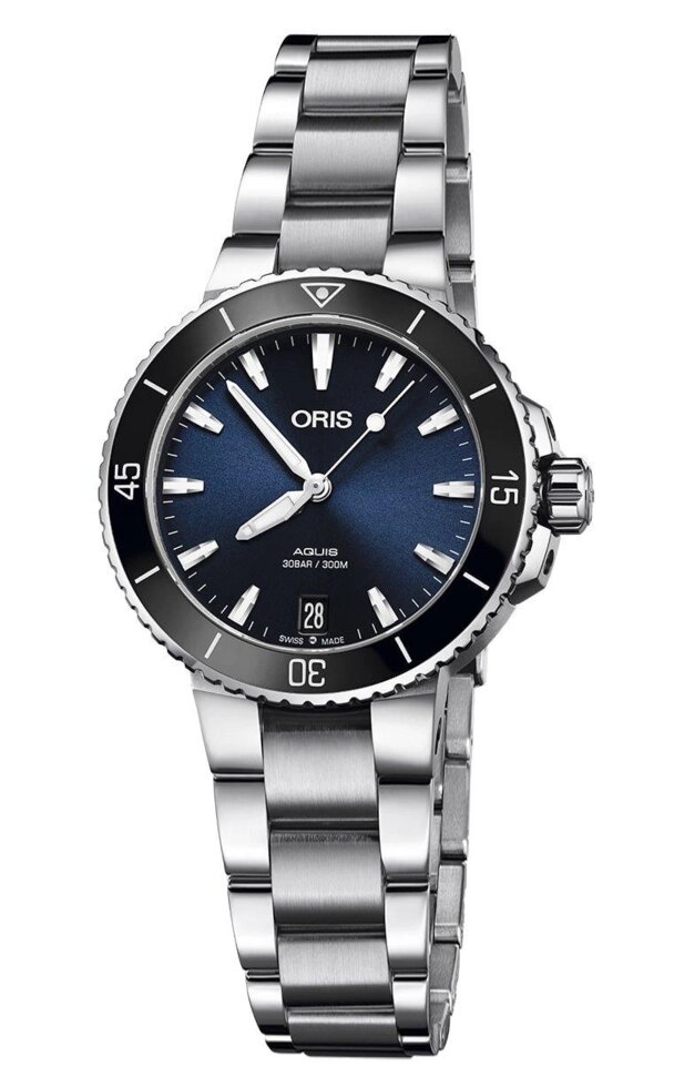 Годинник наручний жіночий Oris Diving Aquis Date Lady 733.7731.4135 MB 8.18.05 P від компанії "Cronos" поза часом - фото 1