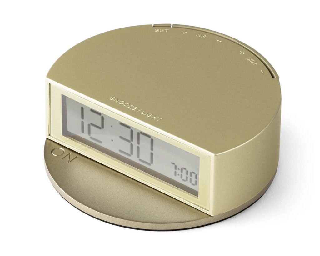 Годинник настільні з будильником "Fine Twist" LEXON LR138D золотисті від компанії "Cronos" поза часом - фото 1