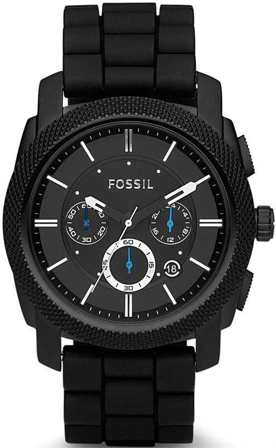 Годинники наручні чоловічі FOSSIL FS4487 кварцові, на браслеті, чорні, США від компанії "Cronos" поза часом - фото 1
