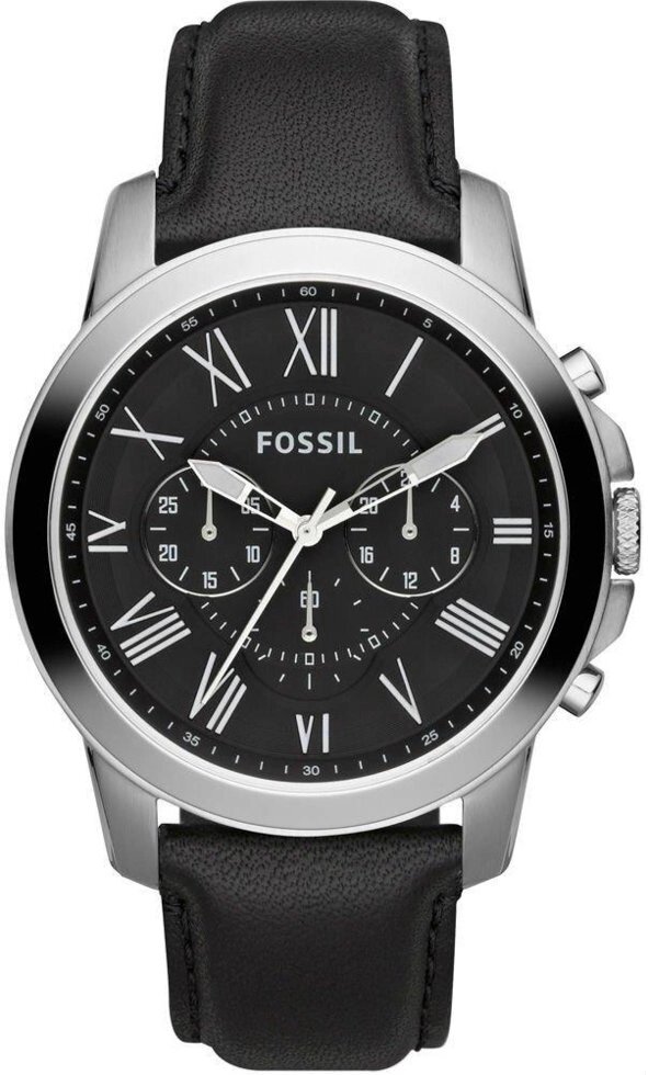 Годинники наручні чоловічі FOSSIL FS4812 кварцові, ремінець з шкіри, США від компанії "Cronos" поза часом - фото 1