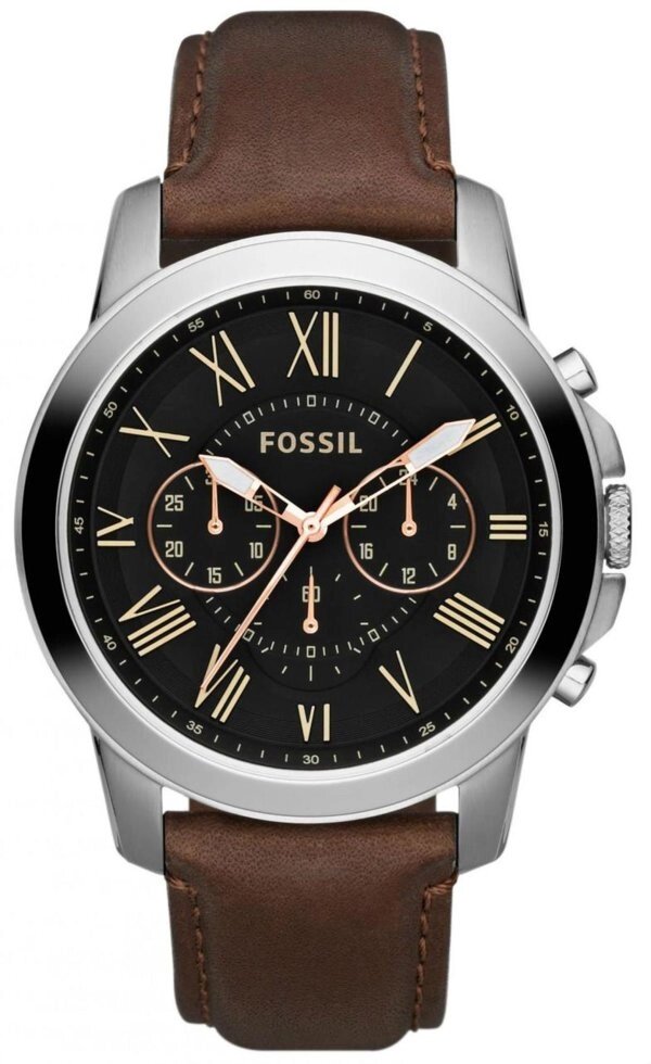 Годинники наручні чоловічі FOSSIL FS4813 кварцові, ремінець з шкіри, США від компанії "Cronos" поза часом - фото 1