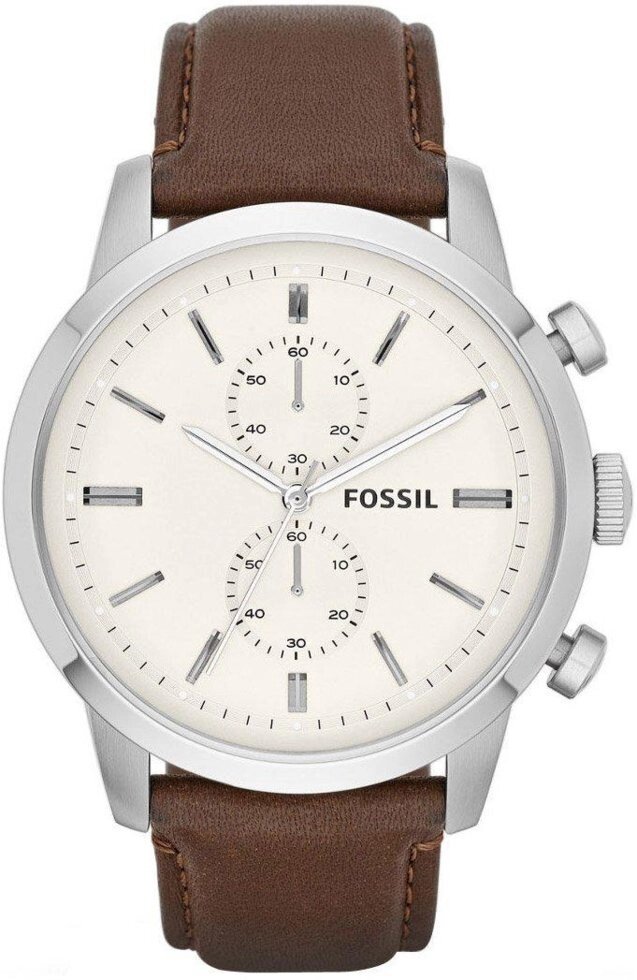 Годинники наручні чоловічі FOSSIL FS4865 кварцові, ремінець з шкіри, США від компанії "Cronos" поза часом - фото 1