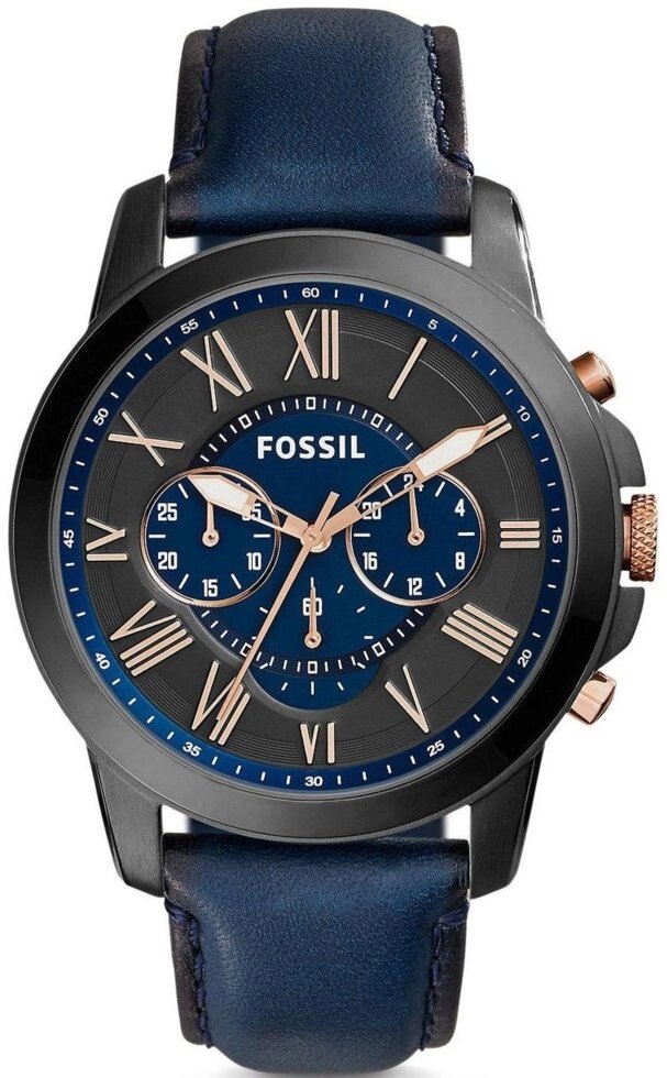 Годинники наручні чоловічі FOSSIL FS5061 кварцові, ремінець з шкіри, США від компанії "Cronos" поза часом - фото 1