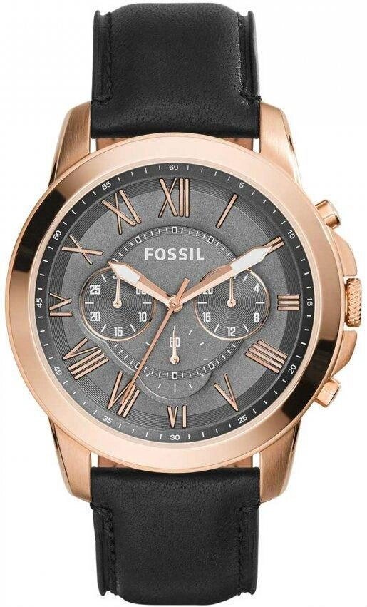 Годинники наручні чоловічі FOSSIL FS5085 кварцові, ремінець з шкіри, США від компанії "Cronos" поза часом - фото 1