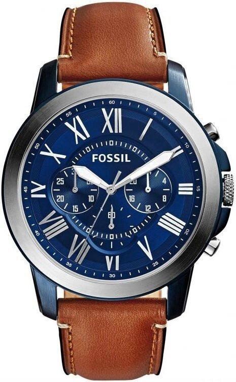 Годинники наручні чоловічі FOSSIL FS5151 кварцові, ремінець з шкіри, США від компанії "Cronos" поза часом - фото 1