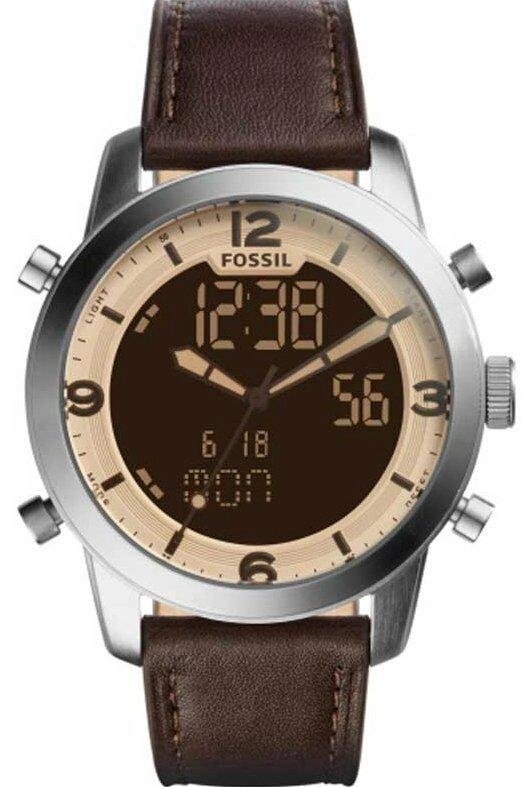 Годинники наручні чоловічі FOSSIL FS5173 кварцові, ремінець з шкіри, США від компанії "Cronos" поза часом - фото 1