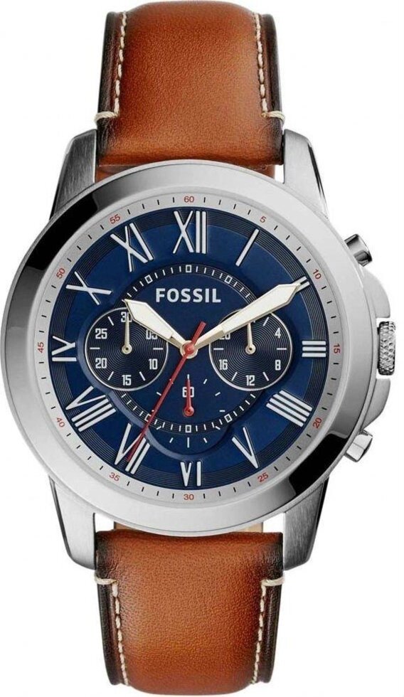 Годинники наручні чоловічі FOSSIL FS5210 кварцові, ремінець з шкіри, США від компанії "Cronos" поза часом - фото 1