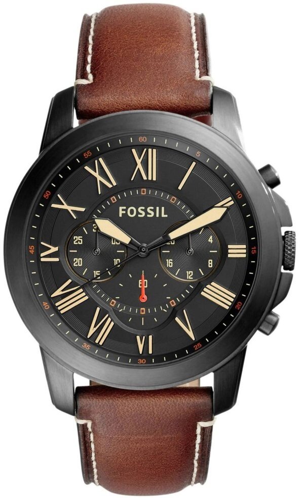 Годинники наручні чоловічі FOSSIL FS5241 кварцові, ремінець з шкіри, США від компанії "Cronos" поза часом - фото 1