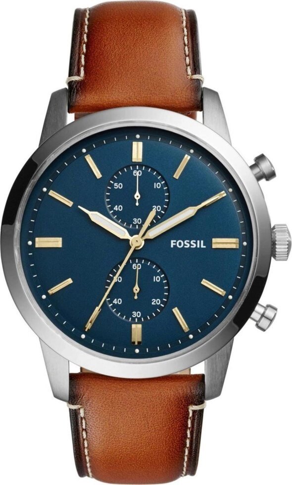 Годинники наручні чоловічі FOSSIL FS5279 кварцові, ремінець з шкіри, США від компанії "Cronos" поза часом - фото 1