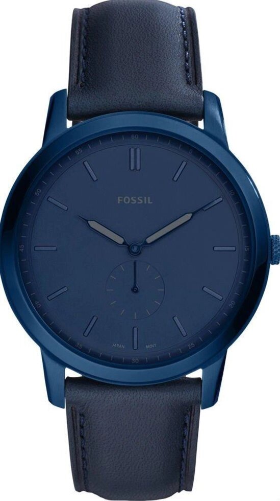 Годинники наручні чоловічі FOSSIL FS5448 кварцові, ремінець з шкіри, сині, США від компанії "Cronos" поза часом - фото 1