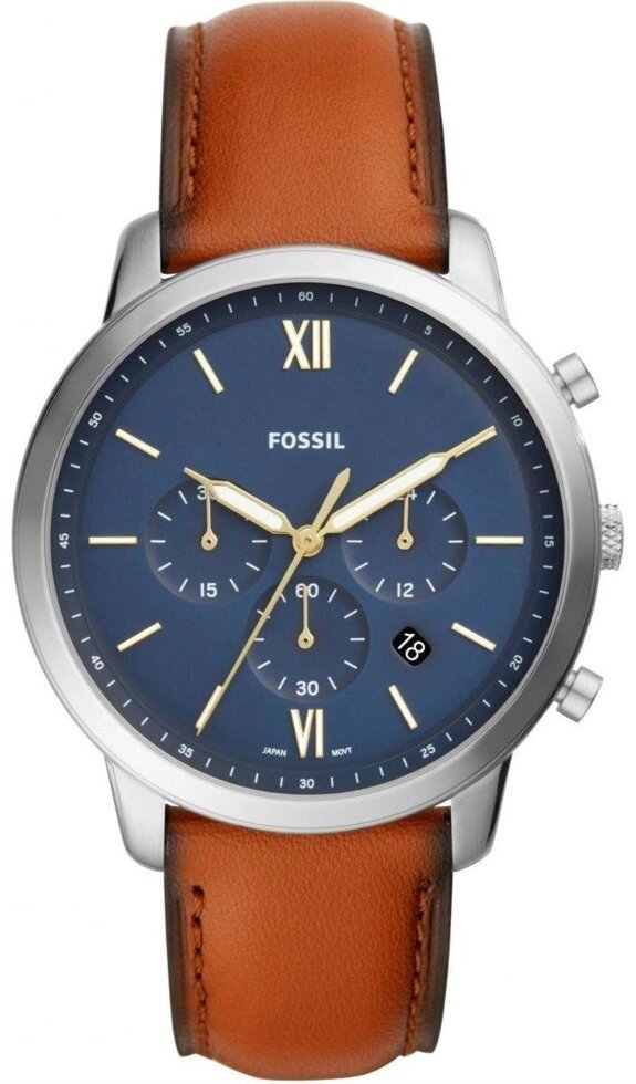 Годинники наручні чоловічі FOSSIL FS5453 кварцові, ремінець з шкіри, США від компанії "Cronos" поза часом - фото 1