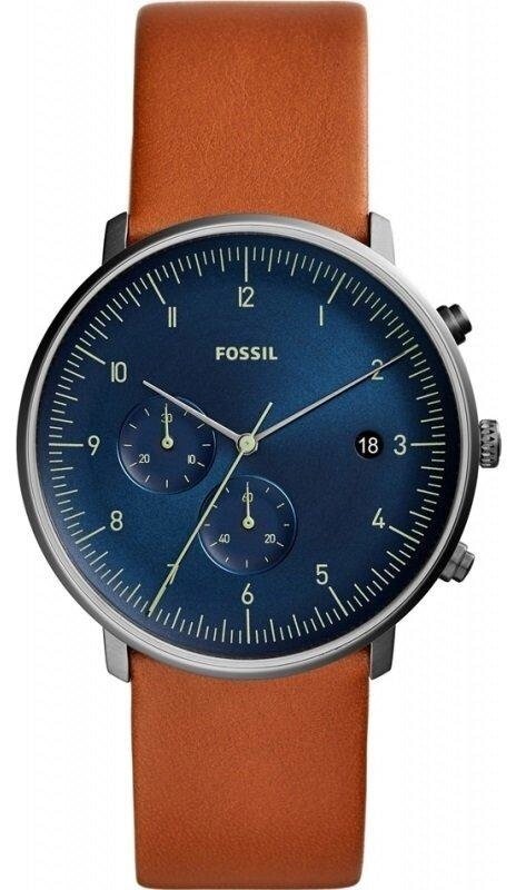 Годинники наручні чоловічі FOSSIL FS5486 кварцові, ремінець з шкіри, США від компанії "Cronos" поза часом - фото 1