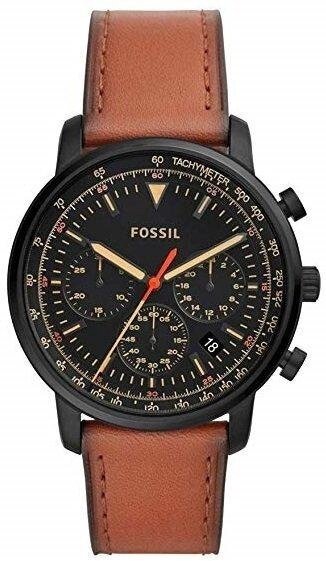 Годинники наручні чоловічі FOSSIL FS5501 кварцові, ремінець з шкіри, США від компанії "Cronos" поза часом - фото 1