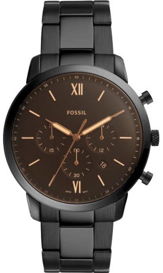 Годинники наручні чоловічі FOSSIL FS5525 кварцові, на браслеті, чорні, США від компанії "Cronos" поза часом - фото 1