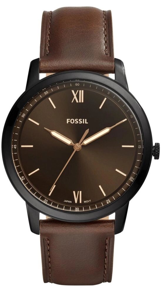 Годинники наручні чоловічі FOSSIL FS5551 кварцові, ремінець з шкіри, США від компанії "Cronos" поза часом - фото 1