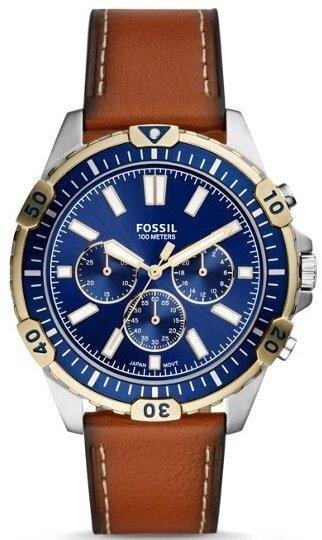 Годинники наручні чоловічі FOSSIL FS5625 кварцові, ремінець з шкіри, США від компанії "Cronos" поза часом - фото 1