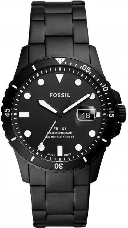 Годинники наручні чоловічі FOSSIL FS5659 кварцові, на браслеті, чорні, США від компанії "Cronos" поза часом - фото 1