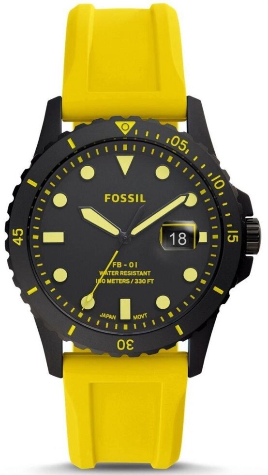 Годинники наручні чоловічі FOSSIL FS5684 кварцові, каучуковий ремінець, США від компанії "Cronos" поза часом - фото 1
