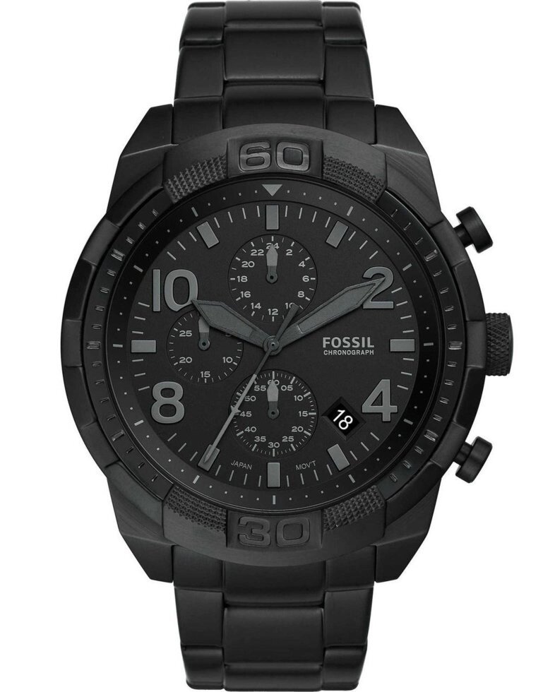 Годинники наручні чоловічі FOSSIL FS5712 кварцові, на браслеті, чорні, США від компанії "Cronos" поза часом - фото 1