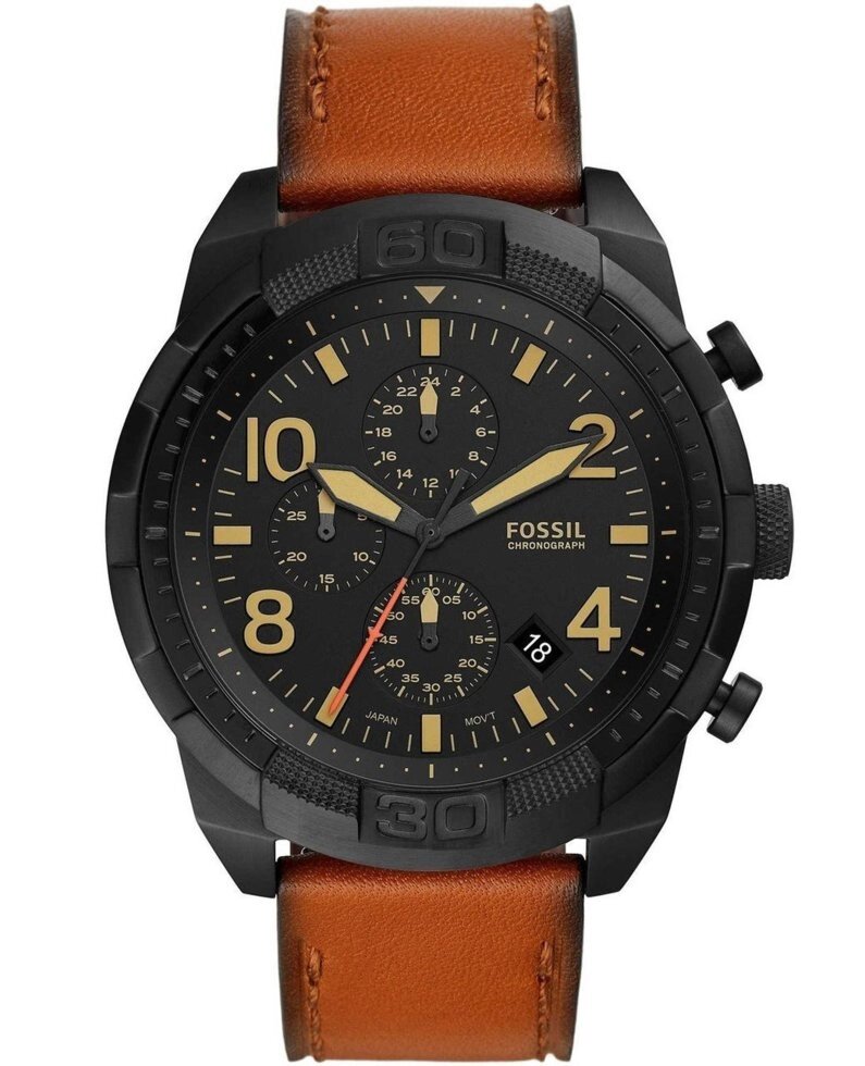 Годинники наручні чоловічі FOSSIL FS5714 кварцові, ремінець з шкіри, США від компанії "Cronos" поза часом - фото 1