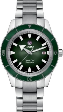 Годинники наручні чоловічі RADO CAPTAIN COOK AUTOMATIC 01.763.6105.3.031 / R3210531, зелений циферблат від компанії "Cronos" поза часом - фото 1