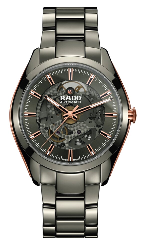 Годинники наручні чоловічі RADO HYPERCHROME AUTOMATIC OPEN HEART 01.734.0021.3.010/R32021102, керамічний браслет від компанії "Cronos" поза часом - фото 1