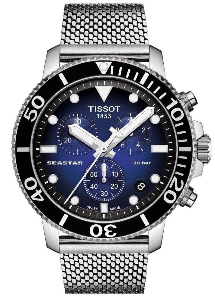 Годинники наручні чоловічі Tissot SEASTAR 1000 CHRONOGRAPH T120.417.11.041.02 від компанії "Cronos" поза часом - фото 1