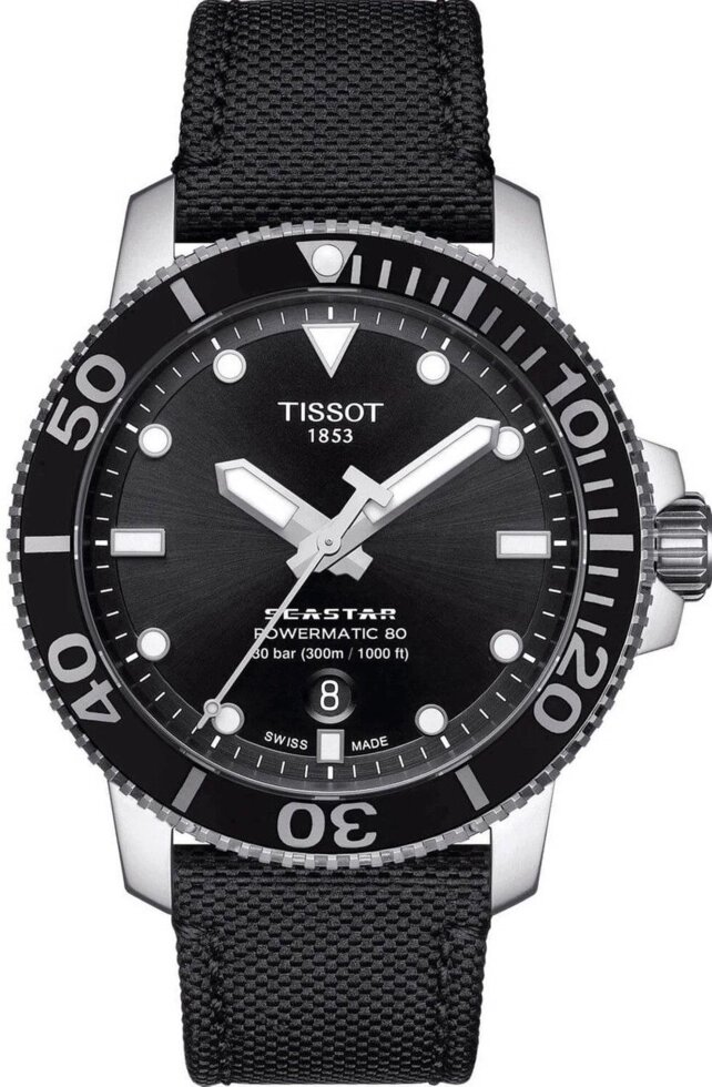 Годинники наручні чоловічі Tissot SEASTAR 1000 POWERMATIC 80 T120.407.17.051.00 від компанії "Cronos" поза часом - фото 1