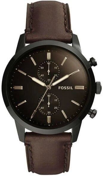 Годинники наручні чоловічому FOSSIL FS5437 кварцові, ремінець з шкіри, США від компанії "Cronos" поза часом - фото 1