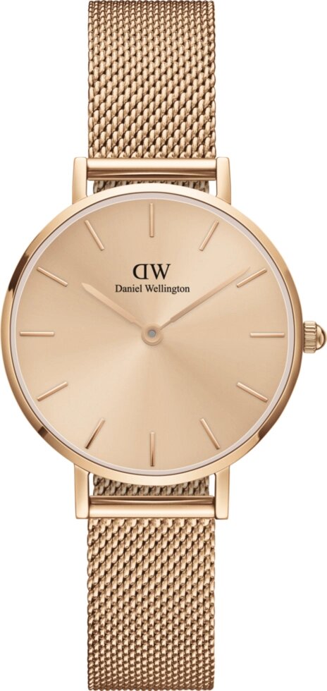 Годинники наручні жіночі Daniel Wellington DW00100470 Petite Unitone 28 RG Rose Gold від компанії "Cronos" поза часом - фото 1