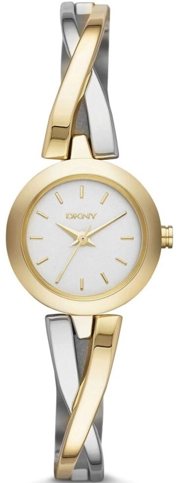 Годинники наручні жіночі DKNY NY2171 кварцові, переплетений браслет, біколорние, США від компанії "Cronos" поза часом - фото 1