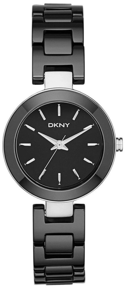 Годинники наручні жіночі DKNY NY2355 кварцові, чорні, керамічний ремінець, США від компанії "Cronos" поза часом - фото 1