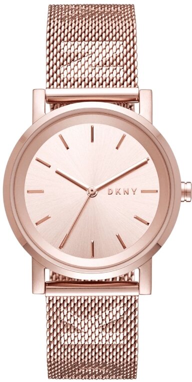 Годинники наручні жіночі DKNY NY2622 кварцові, "міланський" браслет, колір рожевого золота, США від компанії "Cronos" поза часом - фото 1