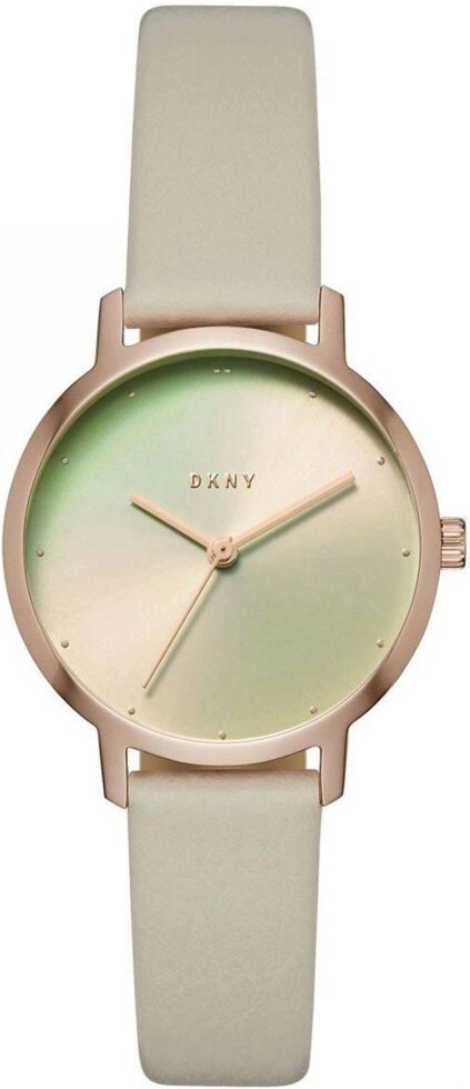 Годинники наручні жіночі DKNY NY2740 кварцові, циферблат "хамелеон", бежевий ремінець, США від компанії "Cronos" поза часом - фото 1
