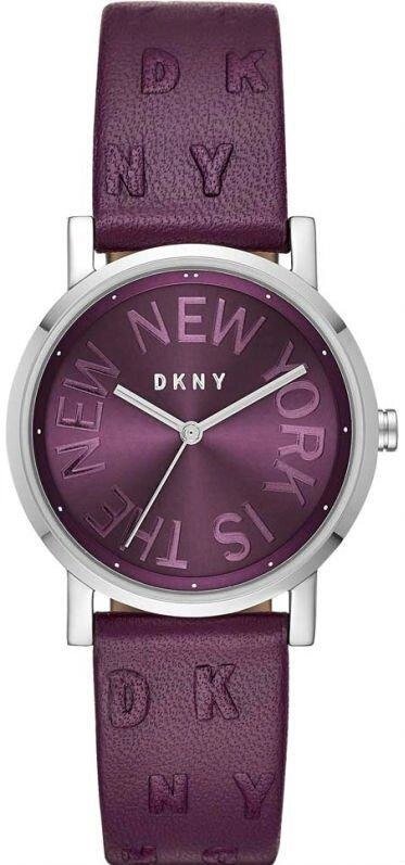 Годинники наручні жіночі DKNY NY2762 кварцові, ремінець з тисненням, фіолетові, США від компанії "Cronos" поза часом - фото 1