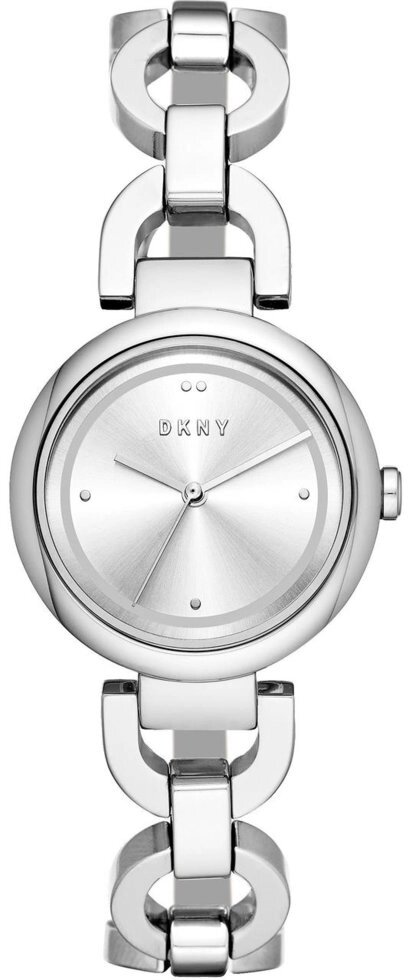 Годинники наручні жіночі DKNY NY2767 кварцові, браслет з літер, сріблясті, США від компанії "Cronos" поза часом - фото 1