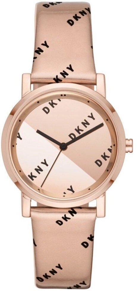 Годинники наручні жіночі DKNY NY2804 кварцові, візерунок з логотипу, рожеві, США від компанії "Cronos" поза часом - фото 1