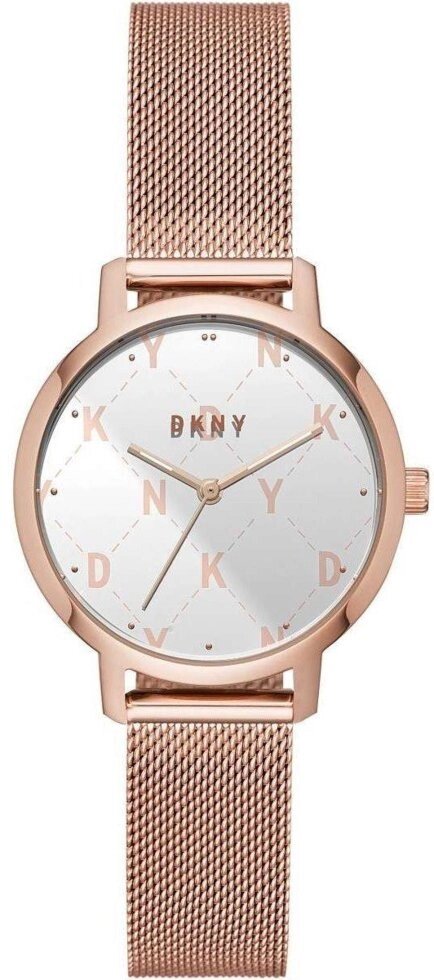 Годинники наручні жіночі DKNY NY2817 кварцові, "міланський" браслет, колір рожевого золота, США від компанії "Cronos" поза часом - фото 1