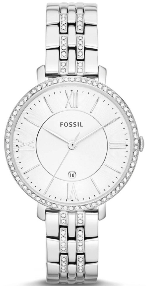 Годинники наручні жіночі FOSSIL ES3545 кварцові, на браслеті, сріблясті, США від компанії "Cronos" поза часом - фото 1