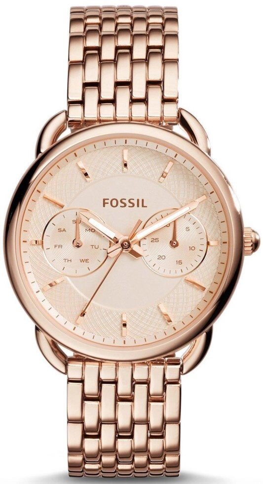 Годинники наручні жіночі FOSSIL ES3713 кварцові, на браслеті, колір рожевого золота, США від компанії "Cronos" поза часом - фото 1