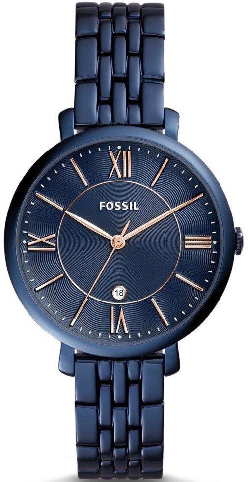 Годинники наручні жіночі FOSSIL ES4094 кварцові, на браслеті, сині , США від компанії "Cronos" поза часом - фото 1