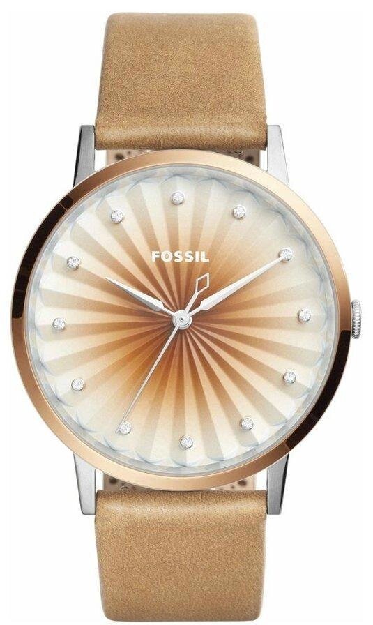 Годинники наручні жіночі FOSSIL ES4199 кварцові, ремінець з шкіри, США , Уцінка від компанії "Cronos" поза часом - фото 1