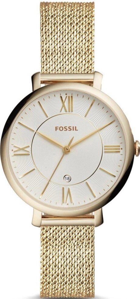 Годинники наручні жіночі FOSSIL ES4353 кварцові, "міланський" браслет, колір жовтого золота, США від компанії "Cronos" поза часом - фото 1