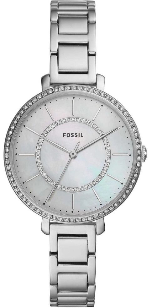 Годинники наручні жіночі FOSSIL ES4451 кварцові, з фіанітами, сріблясті, США від компанії "Cronos" поза часом - фото 1