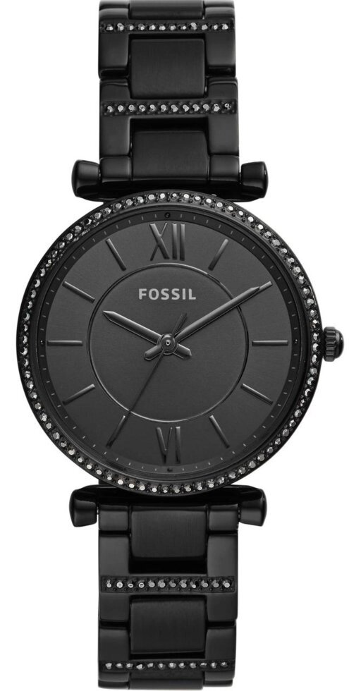 Годинники наручні жіночі FOSSIL ES4488 кварцові, на браслеті, чорні, США від компанії "Cronos" поза часом - фото 1