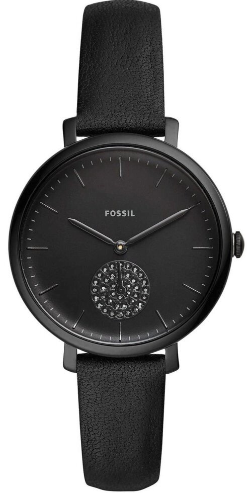Годинники наручні жіночі FOSSIL ES4490 кварцові, ремінець з шкіри, чорні, США від компанії "Cronos" поза часом - фото 1